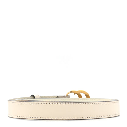 Gucci Calfskin Double G 20mm Belt 75 30 Mystic White 2 of 6