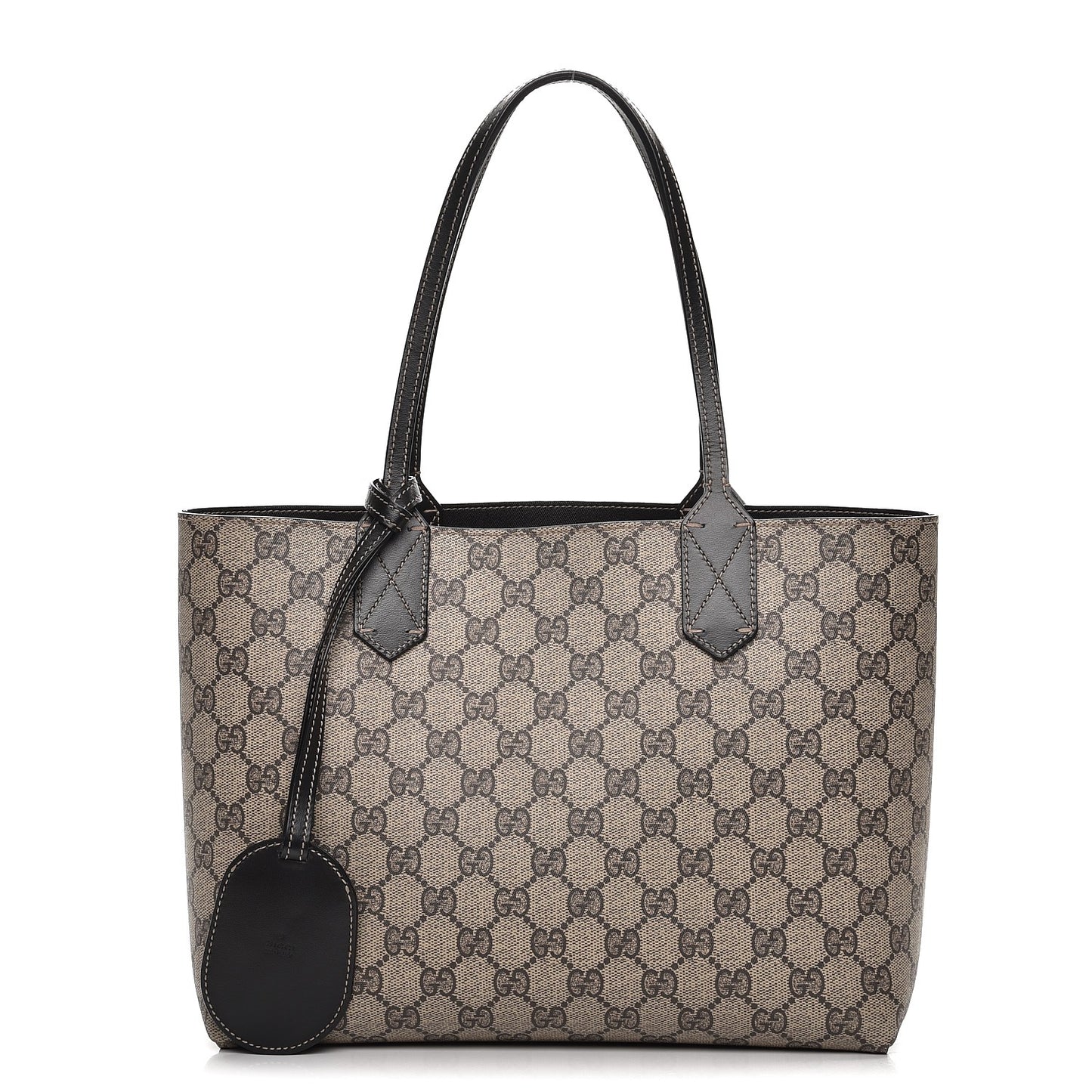 GG Supreme Monogram Small Reversible Tote Beige Black