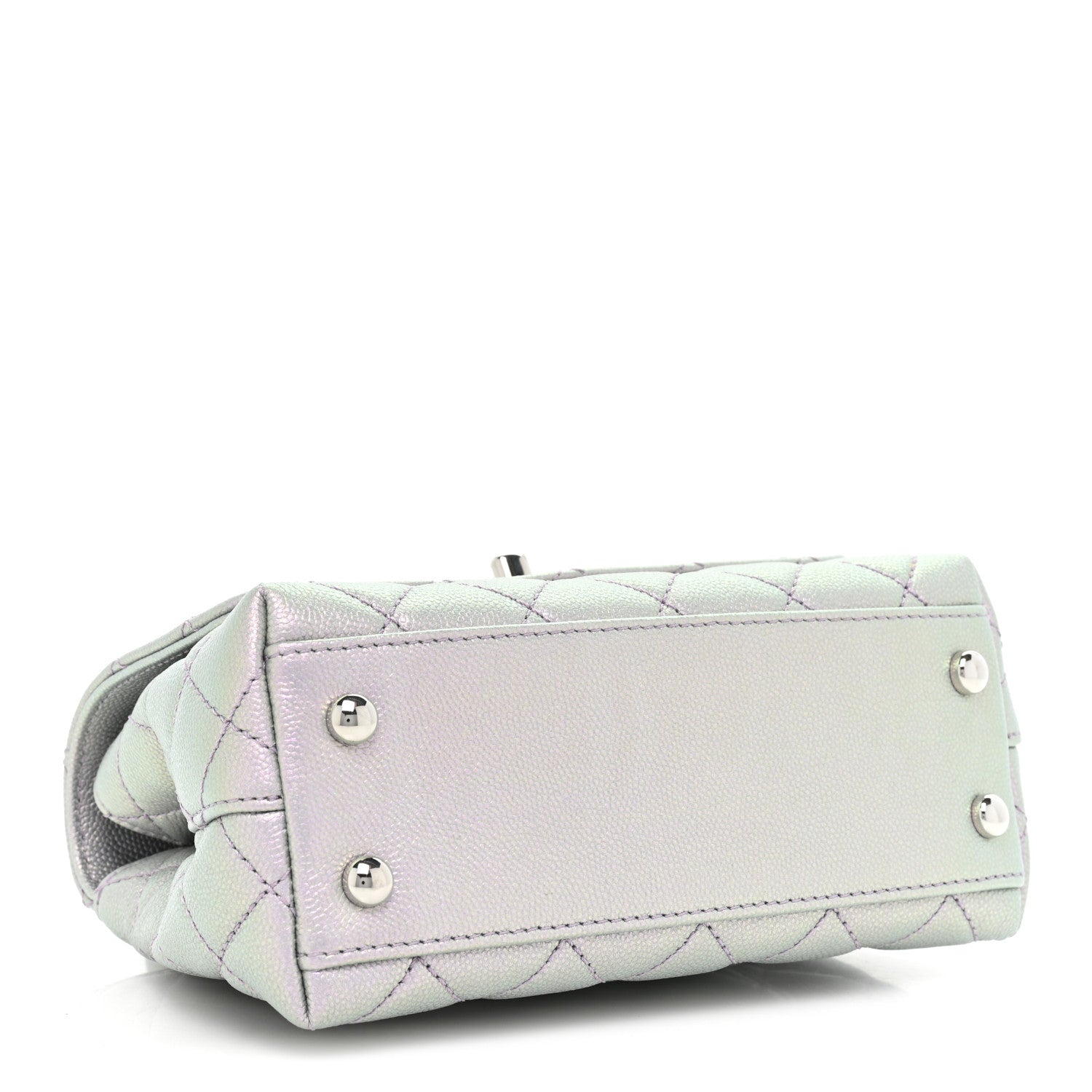 Chanel Iridescent Caviar Quilted Extra Mini Coco Handle Flap Purple 4 of 11
