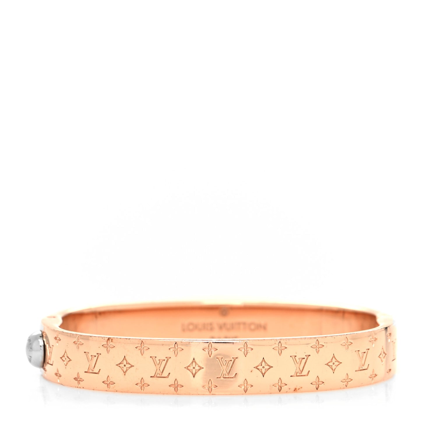 Brass Monogram Nanogram Cuff S Pink Gold
