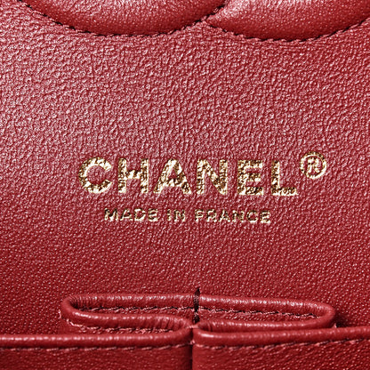 Chanel Caviar Quilted Medium Double Flap Dark Red 8 of 10