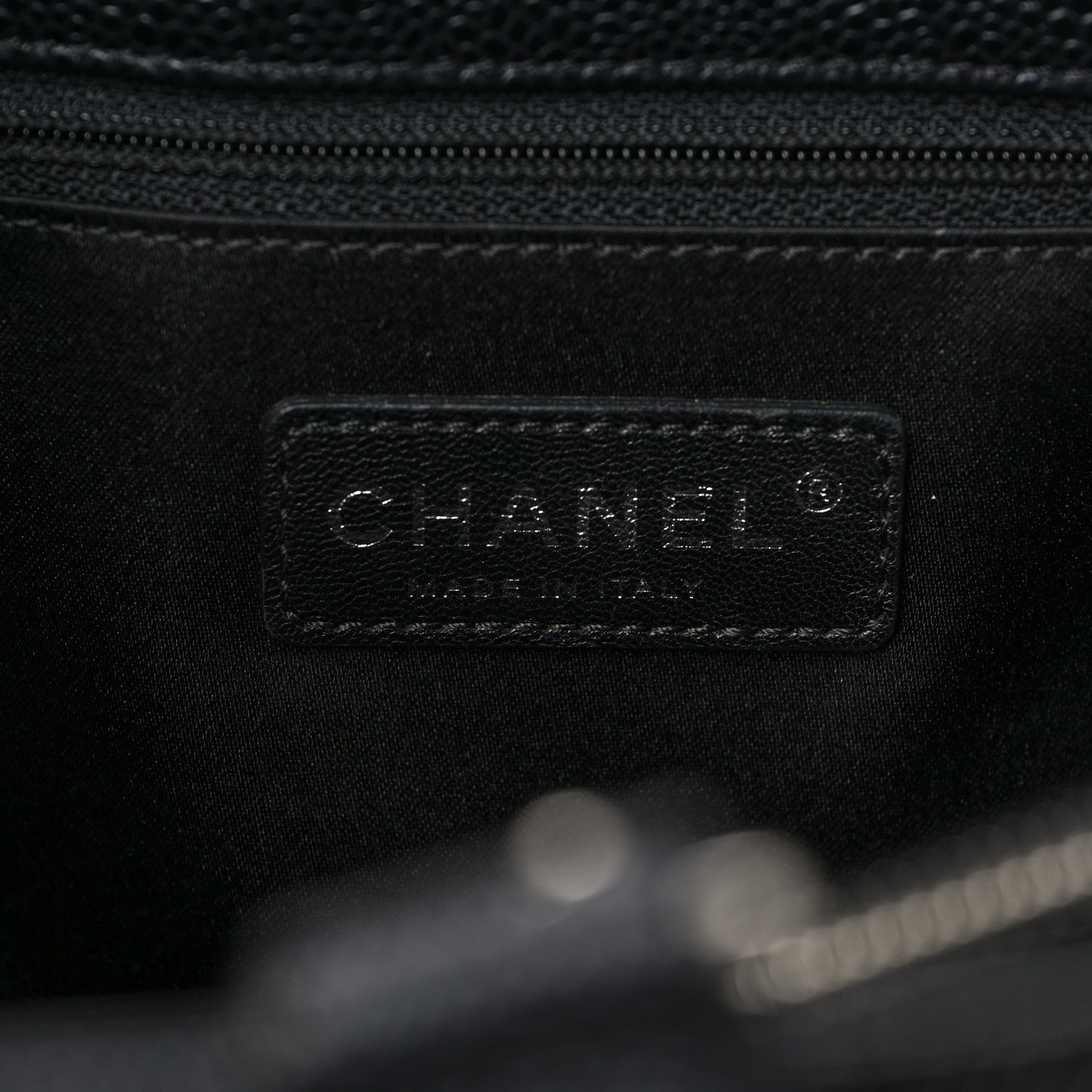 Caviar Quilted Grand Shopping Tote GST Black