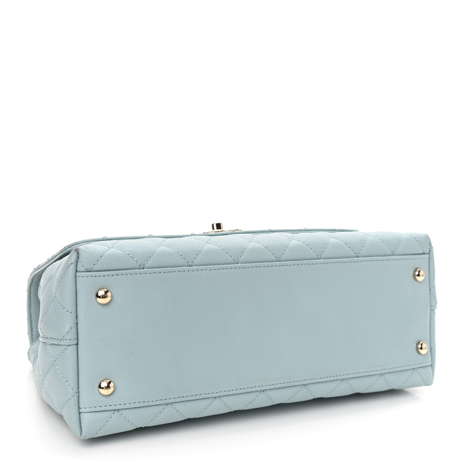 Chanel Caviar Quilted Small Coco Handle Flap Light Blue 4 of 13
