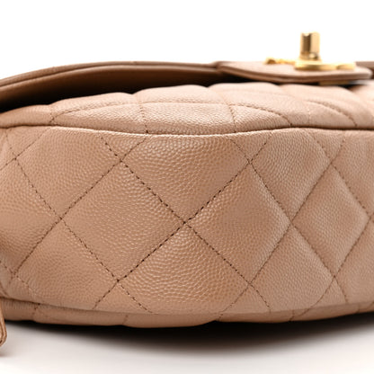 Chanel Caviar Quilted Medium Single Flap Beige 9 of 10