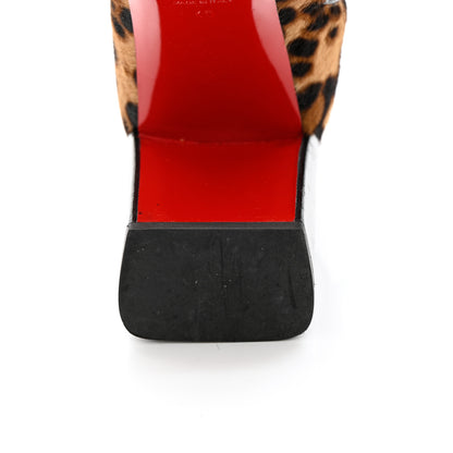 Christian Louboutin Pony Hair Leopard Castarika 85 Ankle Booties 40 Brown 16 of 17