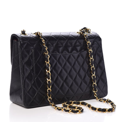 Chanel Lambskin Quilted XL Jumbo Single Flap Black 3 of 10
