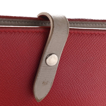 Celine Grained Calfskin Large Multifunction Strap Wallet Pop Red 8 of 10