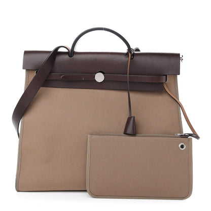 Hermes Toile Vache Hunter Herbag Zip 39 MM Etoupe Ebene 1 of 10