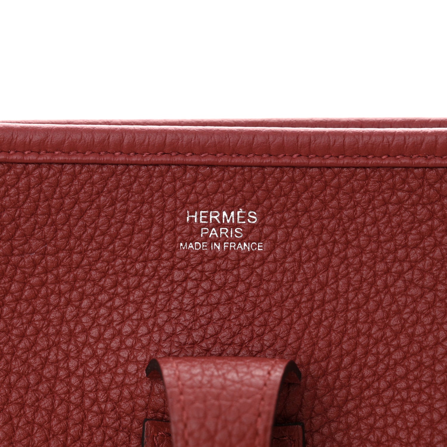 Hermes Taurillon Clemence Evelyne III PM Rouge Grenat 6 of 11