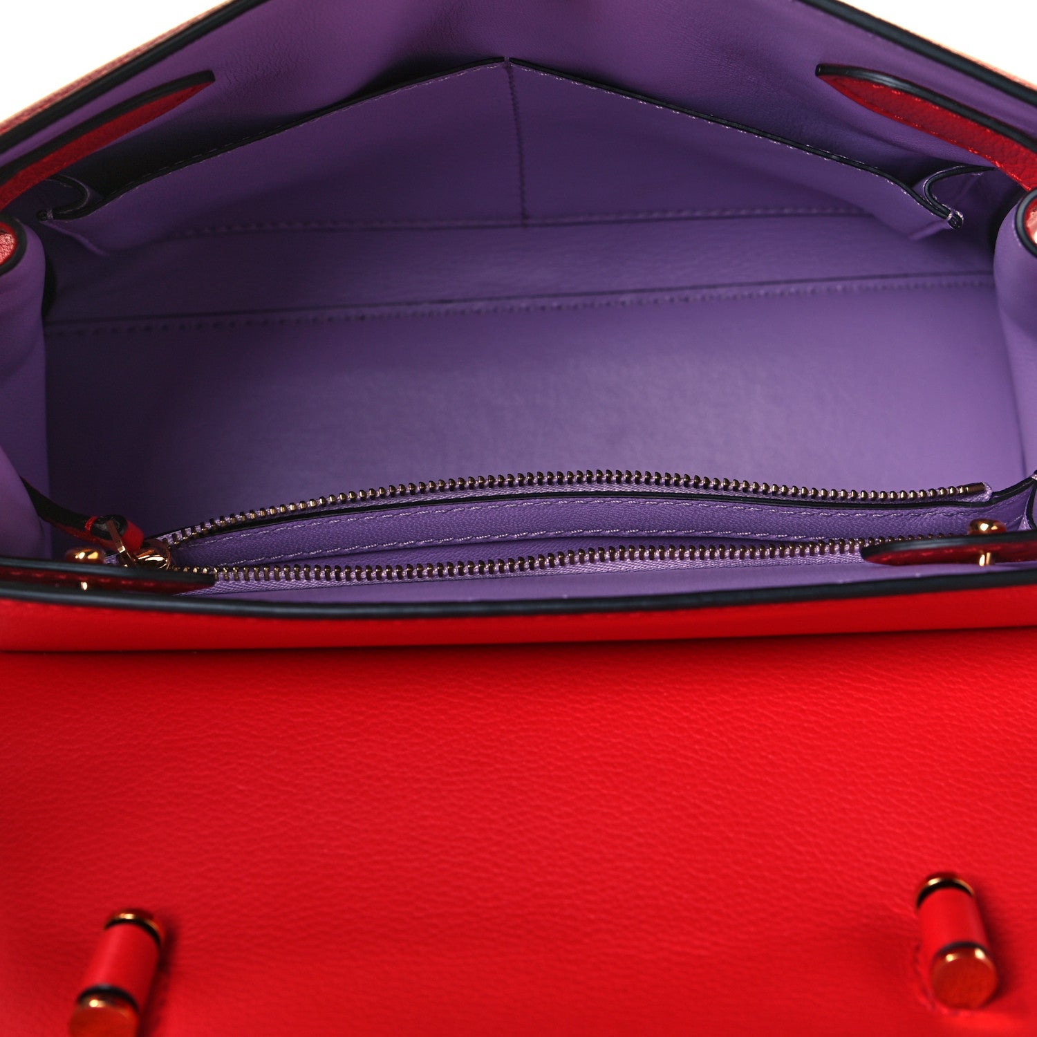 Versace Calfskin Medium La Medusa Top Handle Handbag Red 5 of 11
