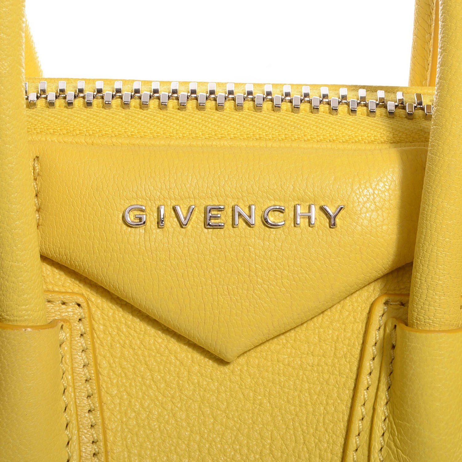 Givenchy Sugar Goatskin Mini Antigona Yellow 9 of 10