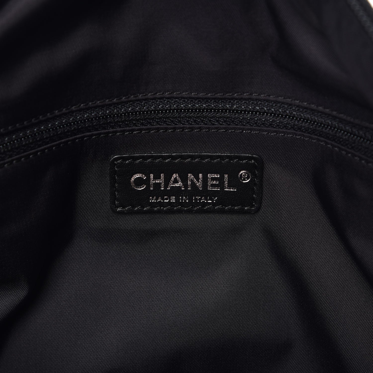 Chanel Coated Canvas Paris Biarritz Hobo Black 6 of 7