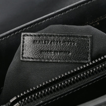 Saint Laurent Calfskin Y Quilted Monogram Monochrome Medium Loulou Chain Satchel Black 7 of 11