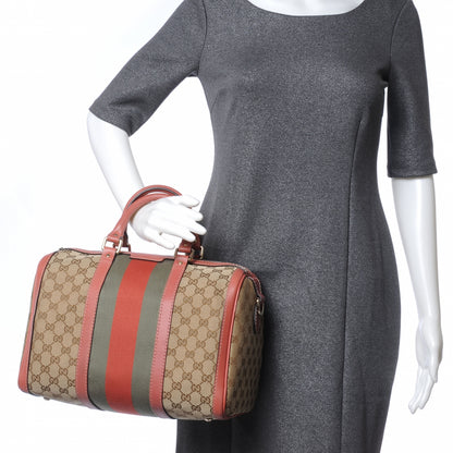 Gucci Monogram Vintage Web Medium Boston 2 of 9