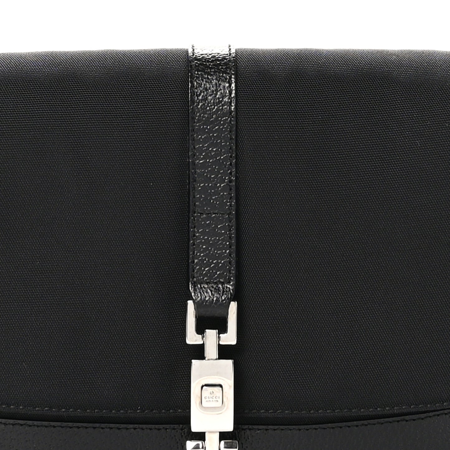 Canvas Textured Dollar Calfskin Small Jackie O Hobo Black