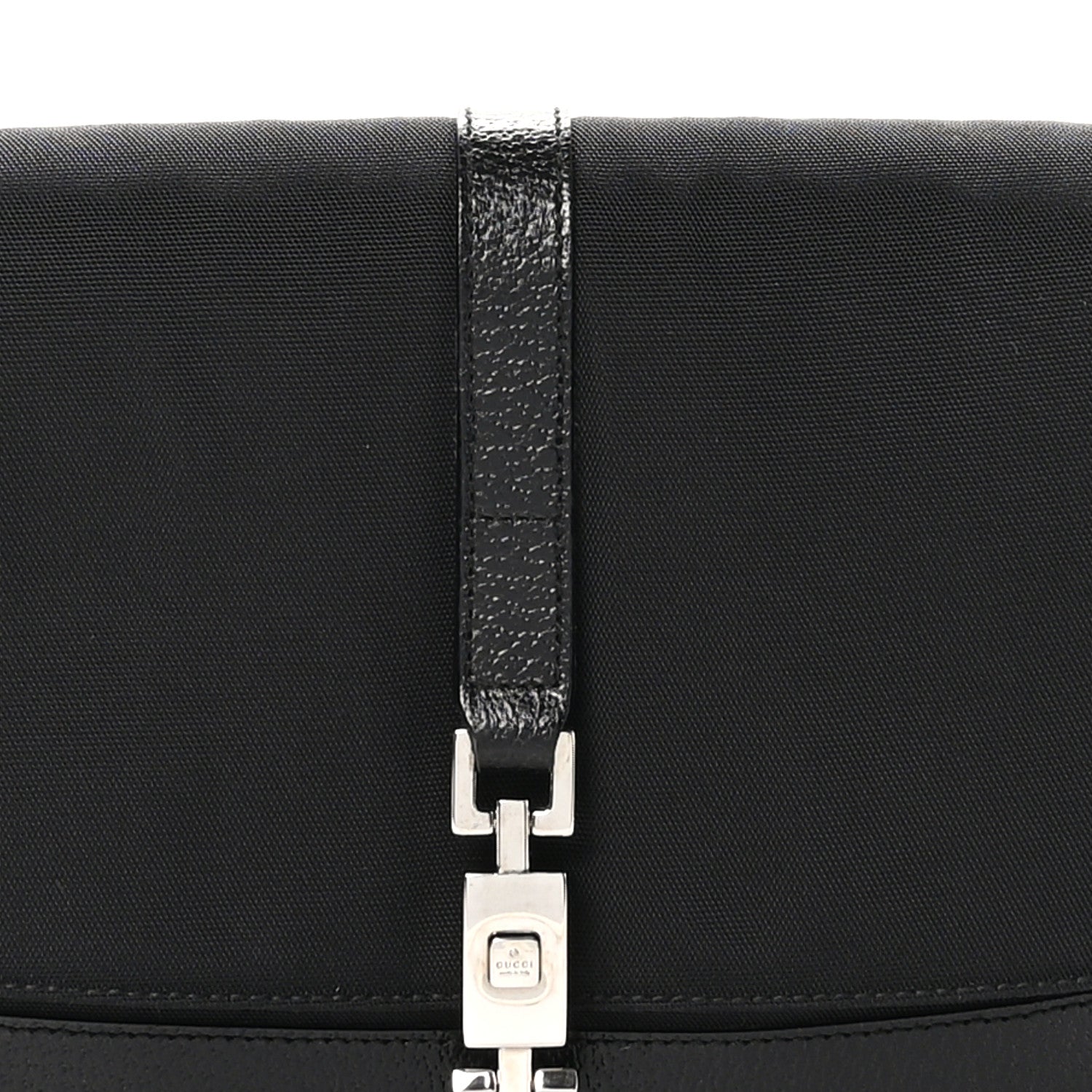 Gucci Canvas Textured Dollar Calfskin Small Jackie O Hobo Black 8 of 10