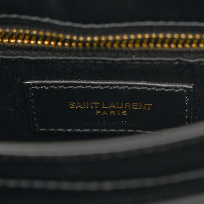 Saint Laurent Calfskin Y Quilted Monogram Toy Loulou Crossbody Bag Black 6 of 10