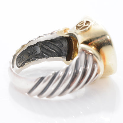 David Yurman Sterling Silver and 14k Lemon Citrine Ring 7 7 of 7
