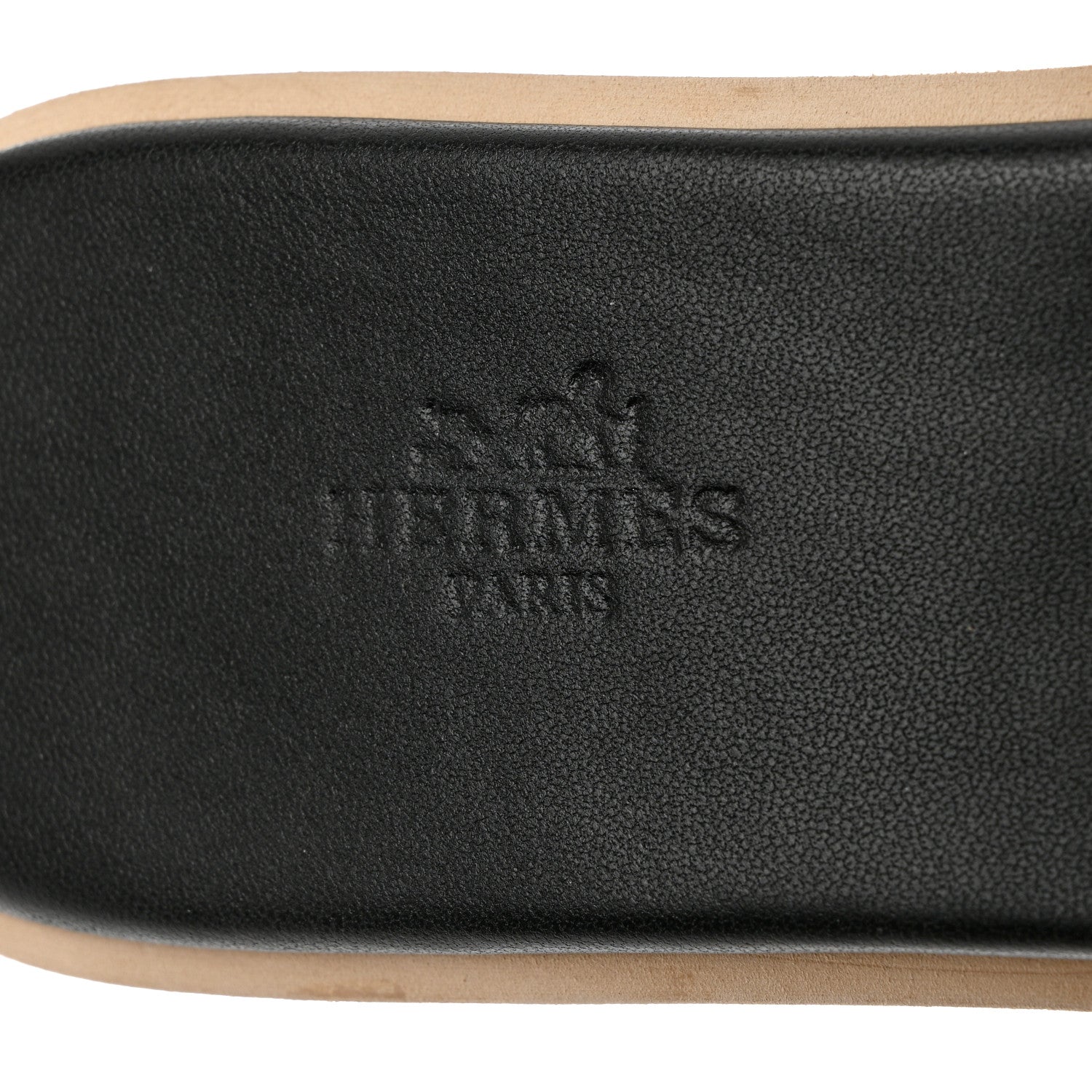 Hermes Calfskin Cork Eze 30 Sandals 38 Black 7 of 8