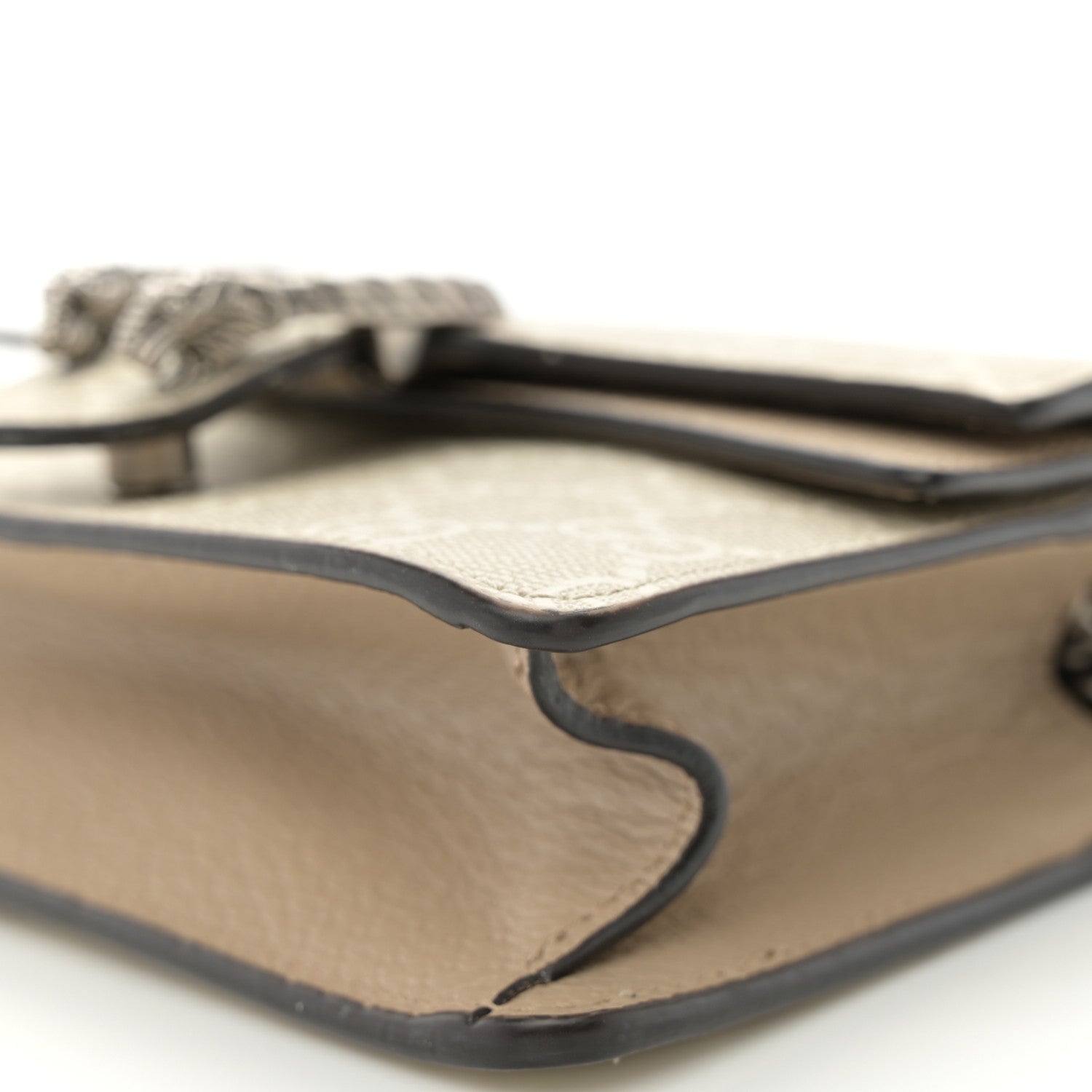 Gucci GG Supreme Monogram Mini Dionysus Top Handle Bag Beige Mystic White Oatmeal 10 of 12