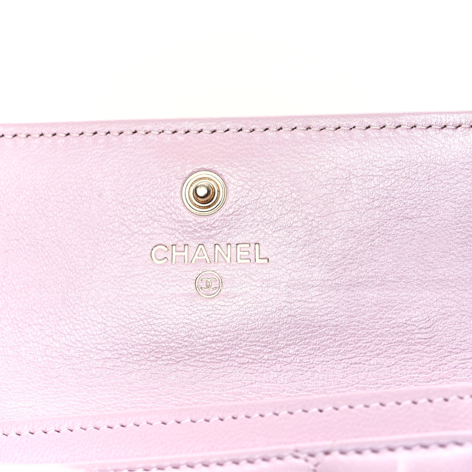 Chanel Lambskin Quilted Chanel 19 Flap Card Holder Light Pink 6 of 10
