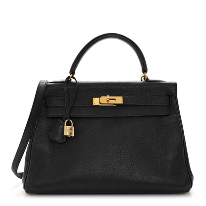 Hermes Fjord Kelly Retourne 32 Black 1 of 14