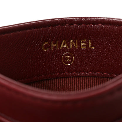 Chanel Lambskin Quilted Lucky Charms Card Holder Burgundy 6 of 8