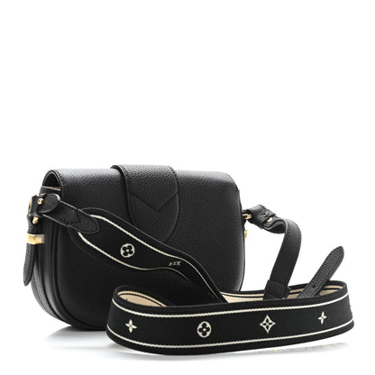 Louis Vuitton Grained Calfskin LV Pont 9 Soft PM Black 3 of 10