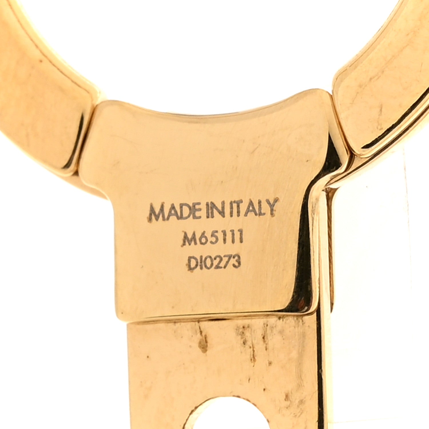 Louis Vuitton Brass Enamel Fleur De Monogram Bag Charm Chain Gold 3 of 4