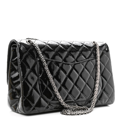 Chanel Distressed Patent Quilted 2.55 Reissue 227 Flap Black 3 of 11
