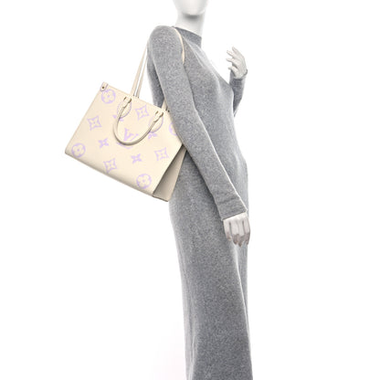Louis Vuitton Empreinte Monogram Giant Onthego MM Latte Bubble Tea 2 of 8