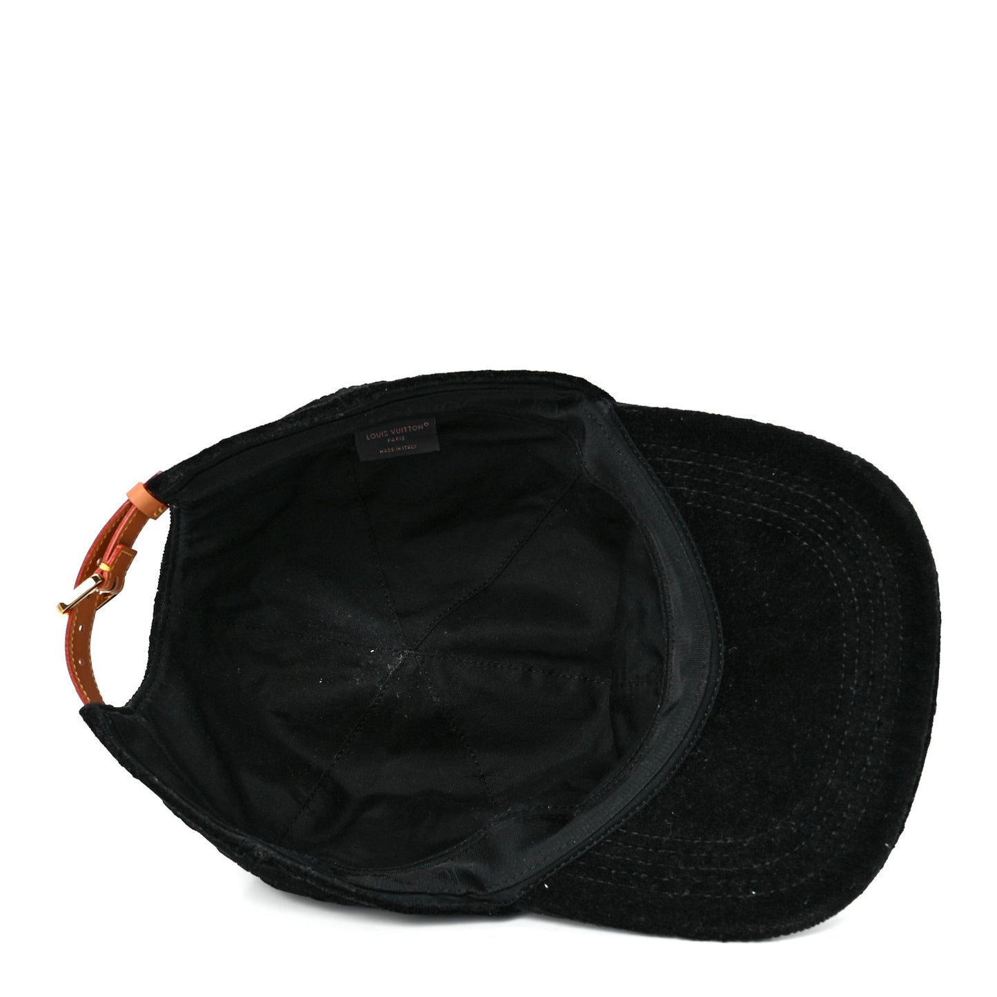 Jacquard Velvet Monogram Cap M Black
