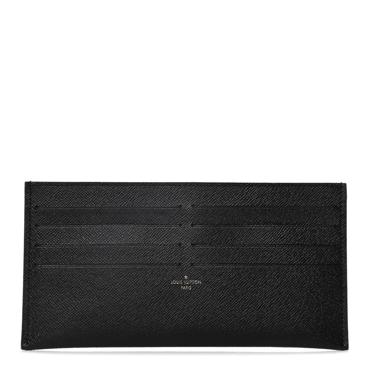 Calfskin Felicie Chain Wallet Card Holder Insert Black