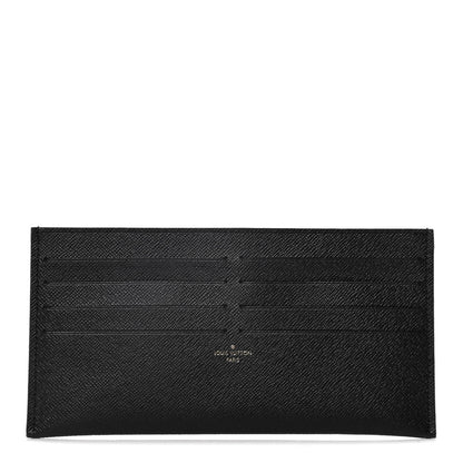 Louis Vuitton Calfskin Felicie Chain Wallet Card Holder Insert Black 1 of 6