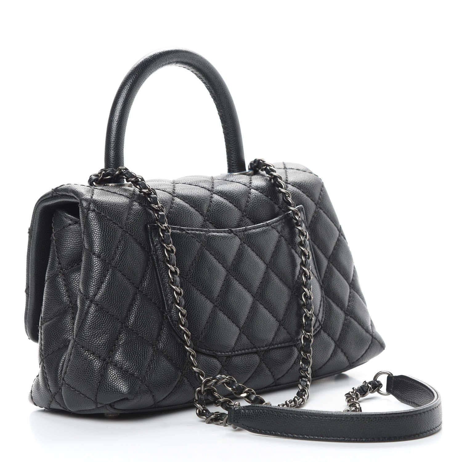 Chanel Caviar Quilted Mini Coco Handle Flap Black 3 of 11