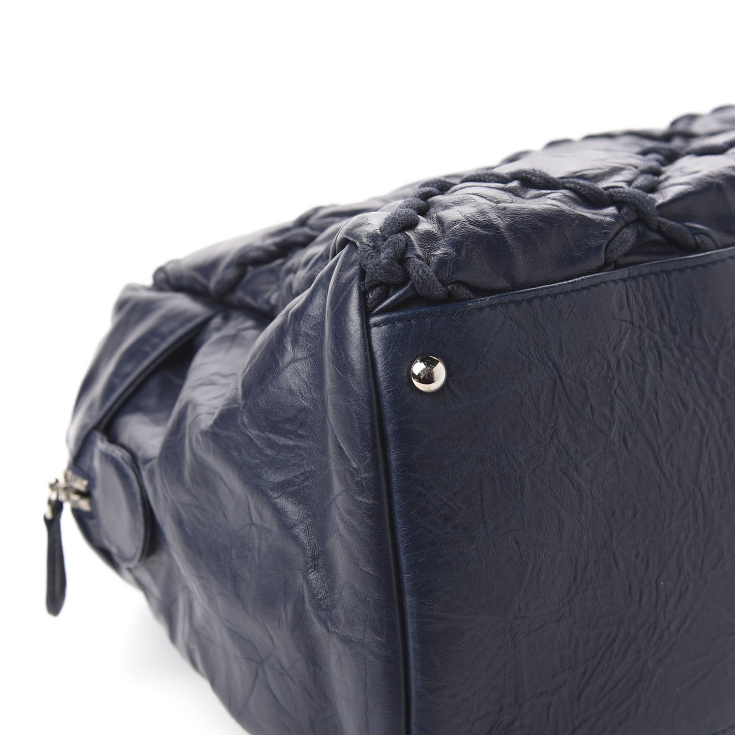 Calfskin Ultra Stitch Bowler Navy