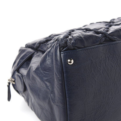 Chanel Calfskin Ultra Stitch Bowler Navy 12 of 15
