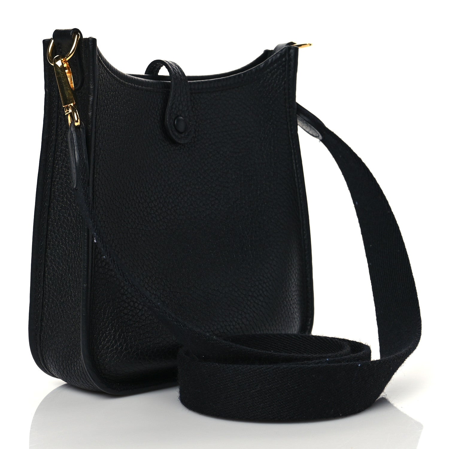 Hermes Taurillon Clemence Evelyne TPM Black 3 of 11