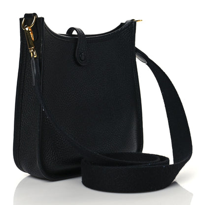 Hermes Taurillon Clemence Evelyne TPM Black 3 of 11