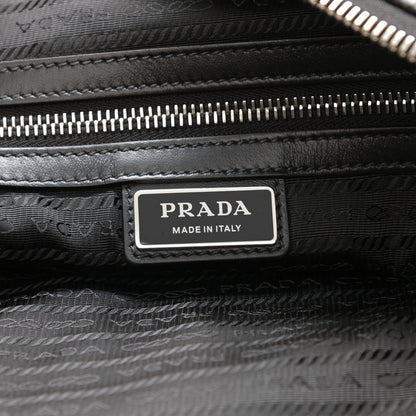 Prada Vitello Daino Triangle Shoulder Bag Black 6 of 9