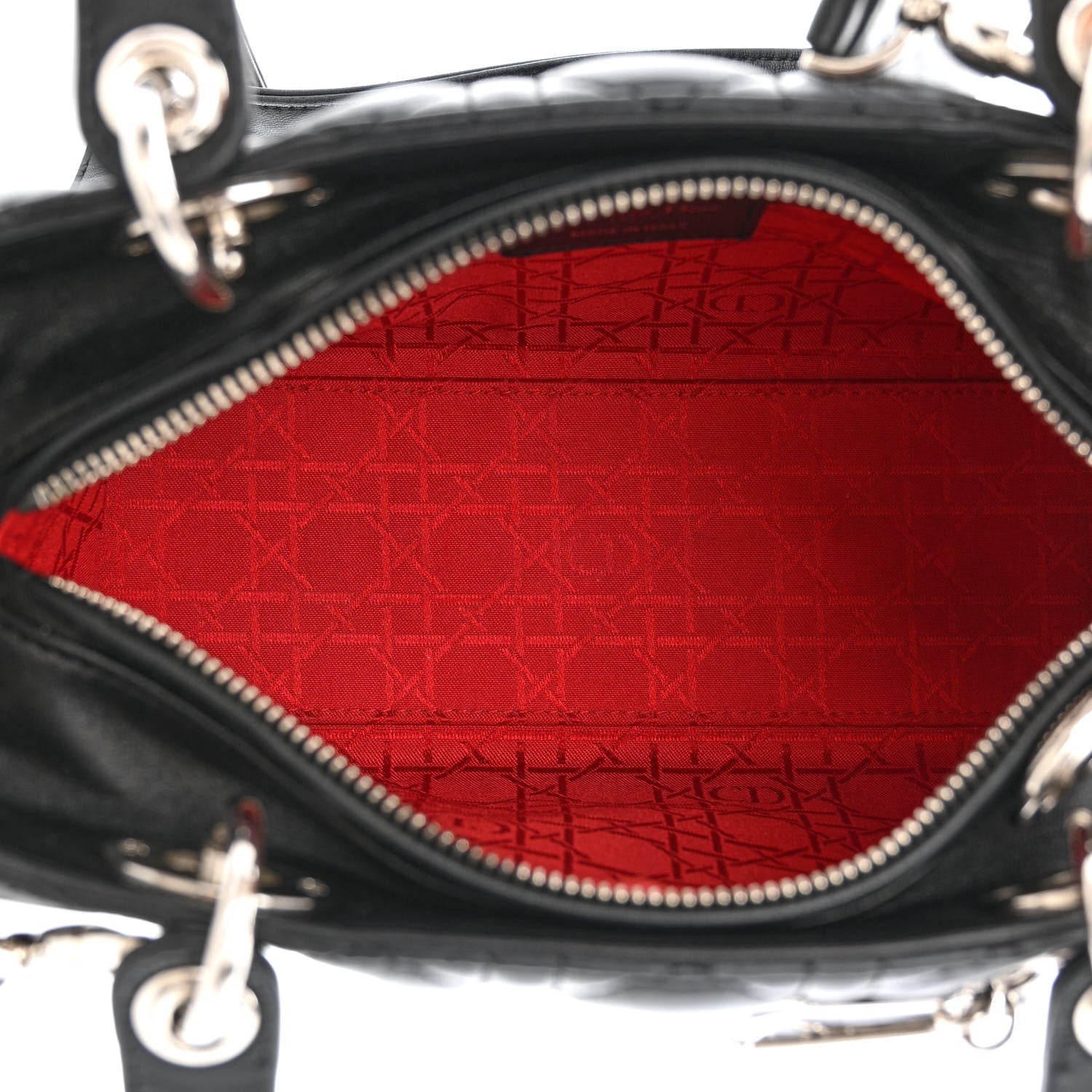 Christian Dior Lambskin Cannage Medium Lady Dior Black 5 of 13