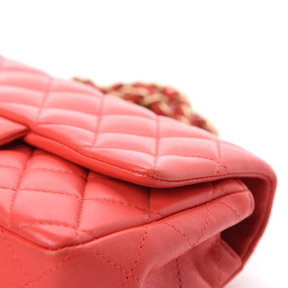 Chanel Lambskin Quilted Mini Rectangular Flap Red 11 of 15