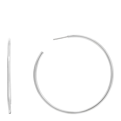 Tiffany Sterling Silver Large Hoop Earrings 1 of 4