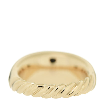 David Yurman 18K Yellow Gold Diamond 11mm Pure Form Ring 54 6.75 4 of 5