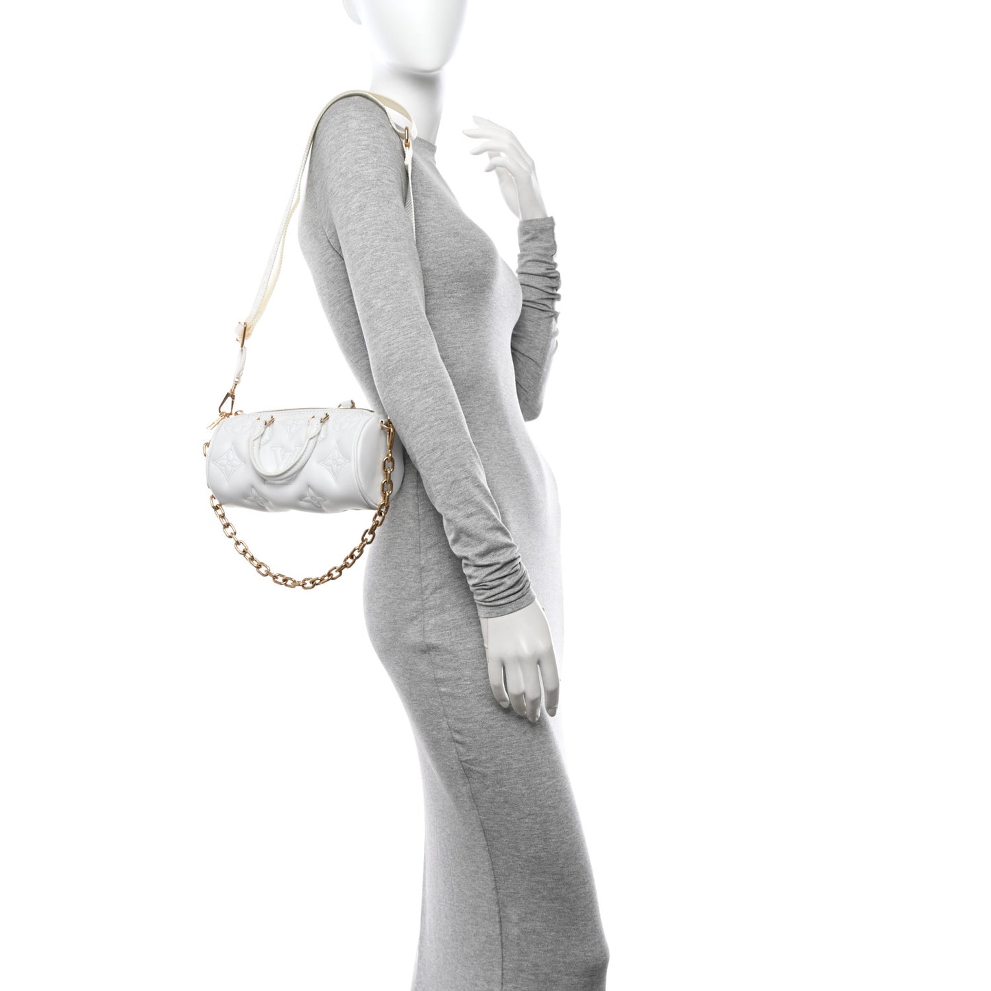 Calfskin Bubblegram Papillon BB Snow White