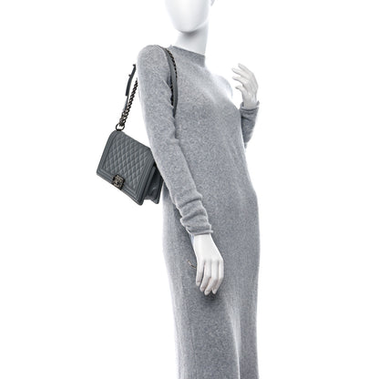 Chanel Lambskin Quilted Medium Boy Flap Grey 2 of 10