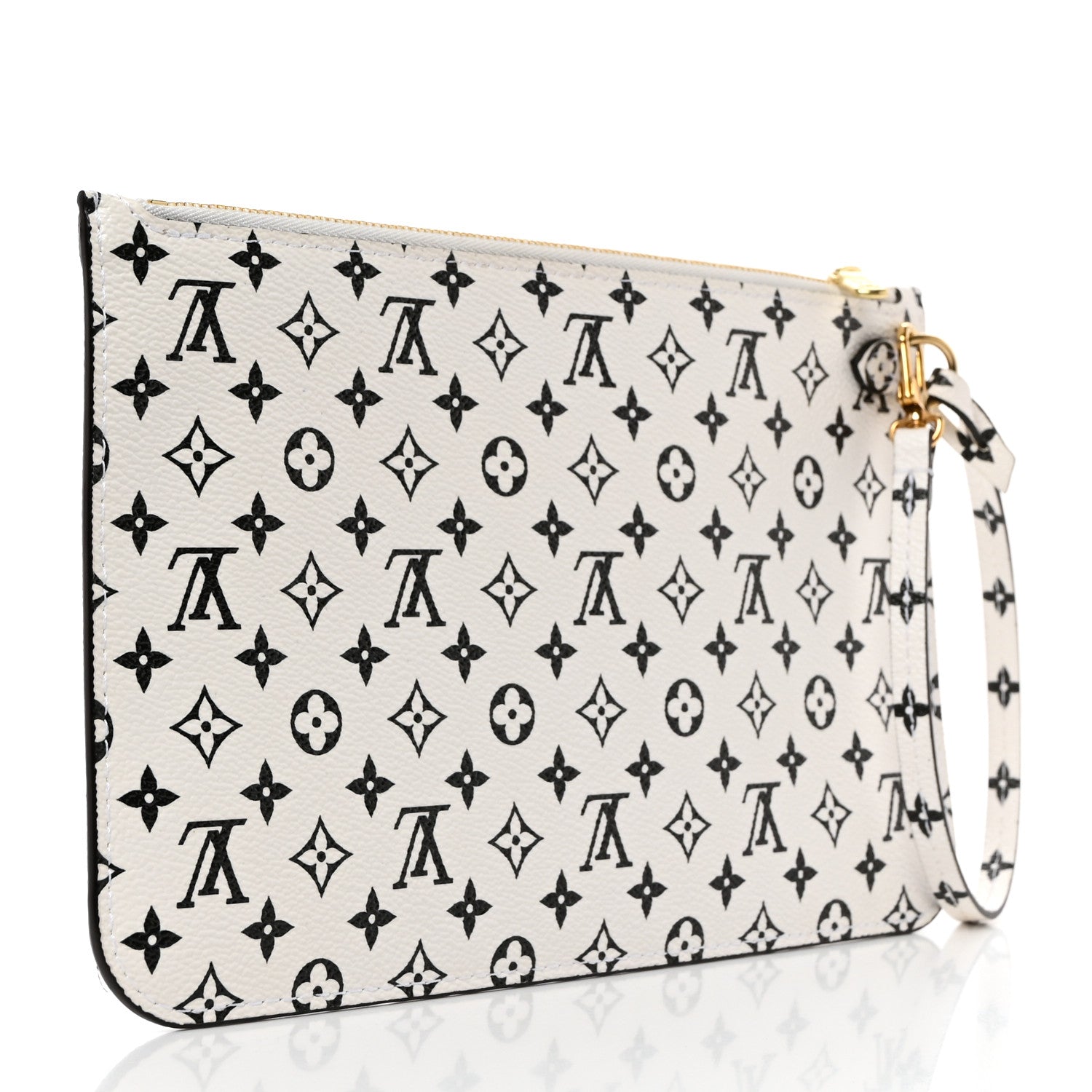 Louis Vuitton Monogram Giant Neverfull MM GM Pochette White 3 of 7