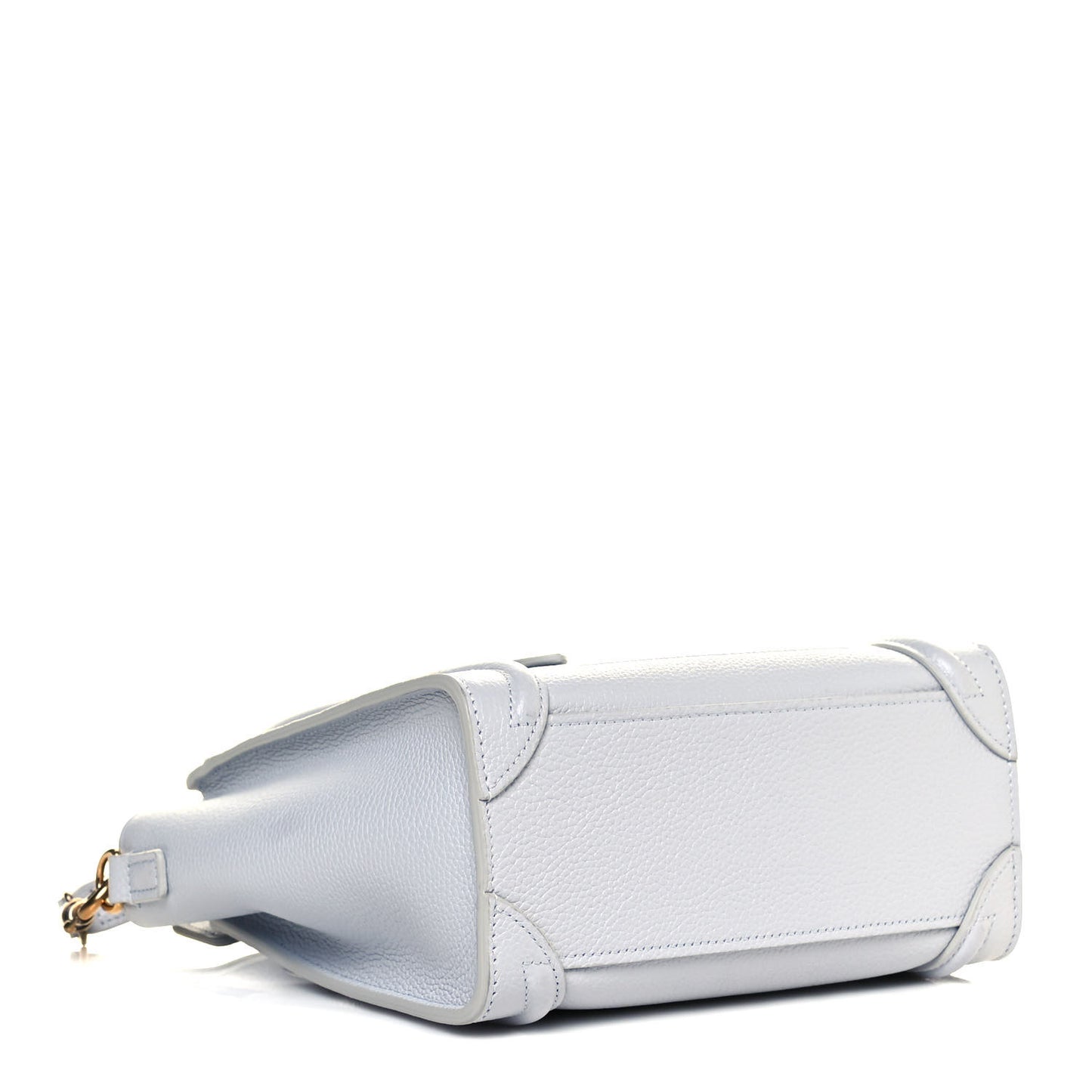 Drummed Calfskin Nano Luggage Pearl