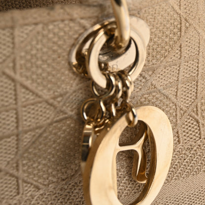 Christian Dior Canvas Embroidered Medium Lady D-Lite Beige 21 of 22
