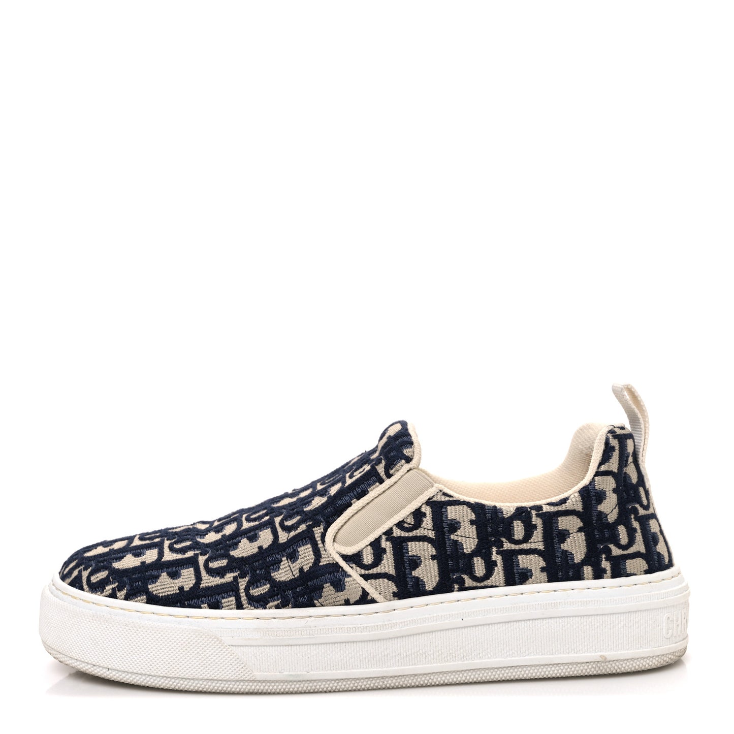 Canvas Oblique Embroidered Womens Solar Slip On Sneakers 40 Deep Blue